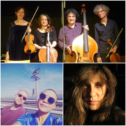  1) Quatuor Brac pic by Hannes Schneider  2) BEAM SPLITTER pic by BEAM SPLITTER 3) Andrea Parkins pic by L. Parkins